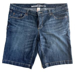 Womens Bermuda Denim Shorts - Mossimo Stretch Size 15